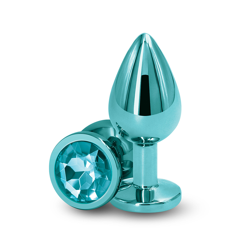 NOVA GIRL sextoys : plug anal bijoux aluminium chromé vert taille M