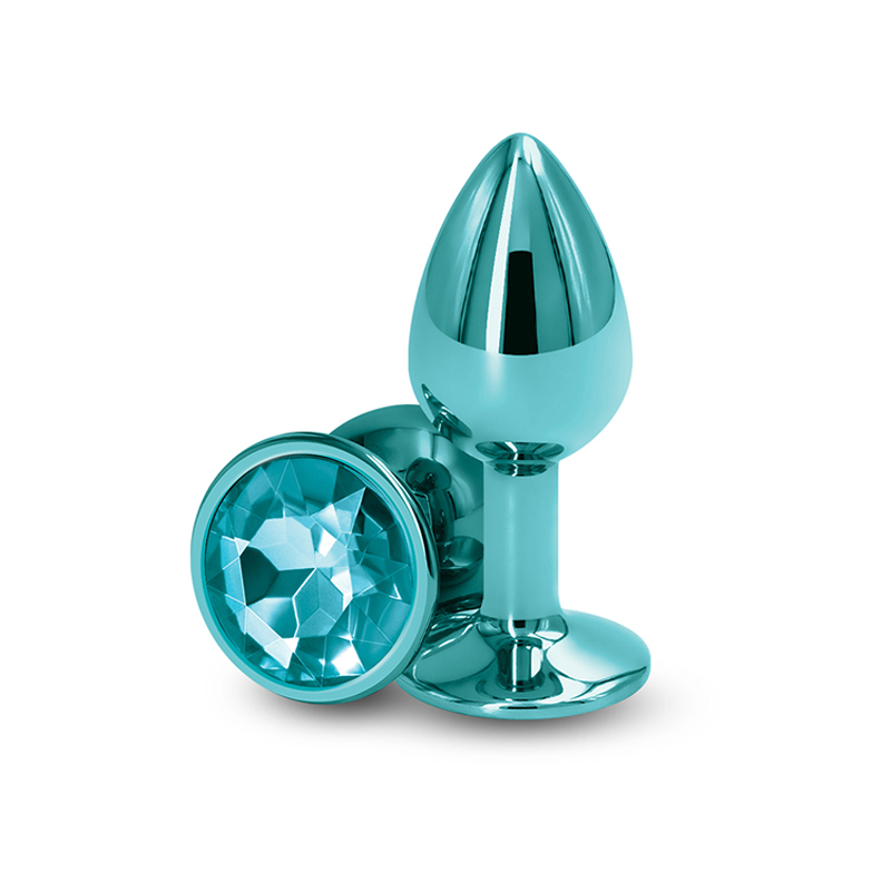 NOVA GIRL sextoys : plug anal bijoux aluminium chromé vert taille S