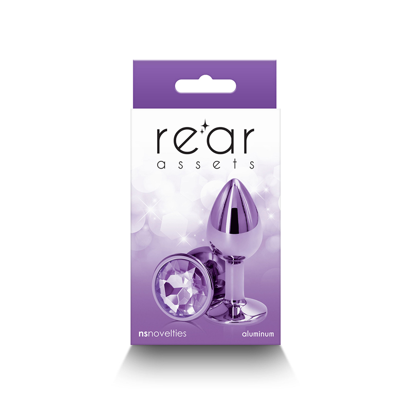 NOVA GIRL sextoys : Plug anal bijoux aluminium chromé violet taille S