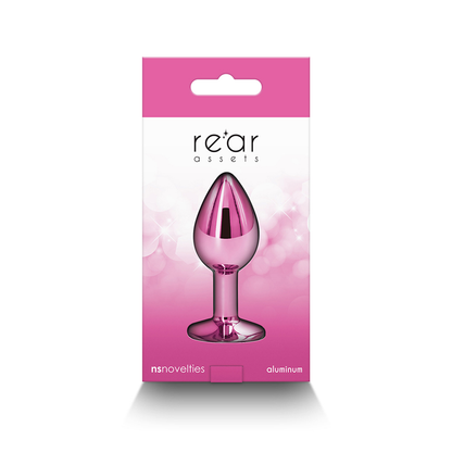 NOVA GIRL sextoys : Plug anal bijoux aluminium chromé rose taille S