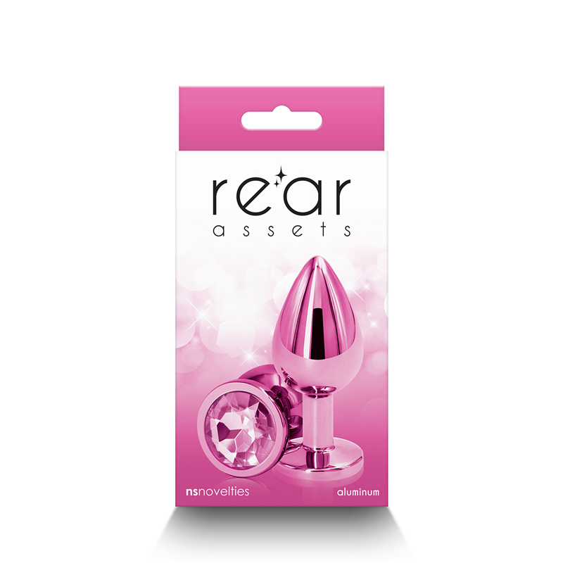 NOVA GIRL sextoys : Plug anal bijoux aluminium chromé rose taille M