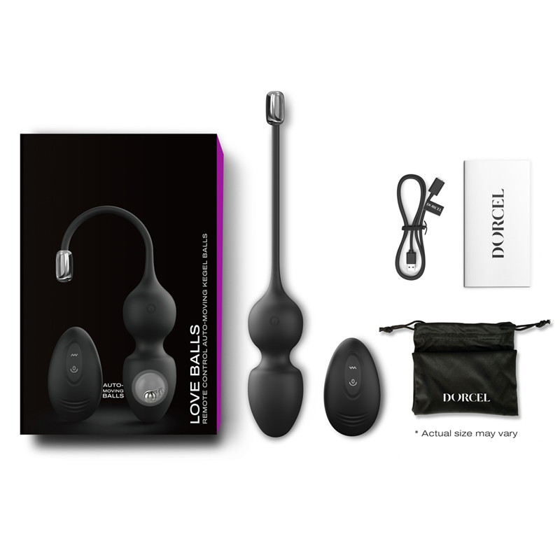 NOVA GIRL sextoys  : boule de geisha / kegel noir avec. télécommande DORCEL