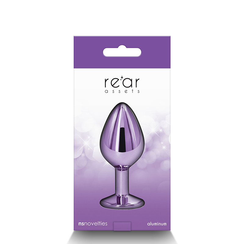 NOVA GIRL sextoys : plug anal bijoux aluminium chromé violet taille M