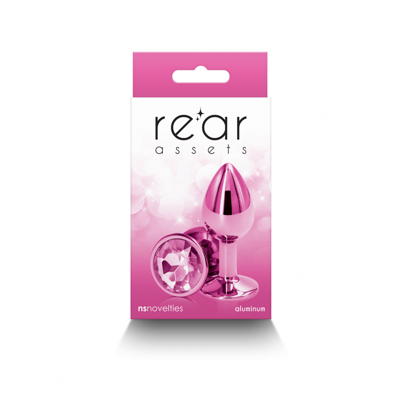 PLUG ANAL BIJOUX ALUMINIUM CHROMÉ ROSE TAILLE S