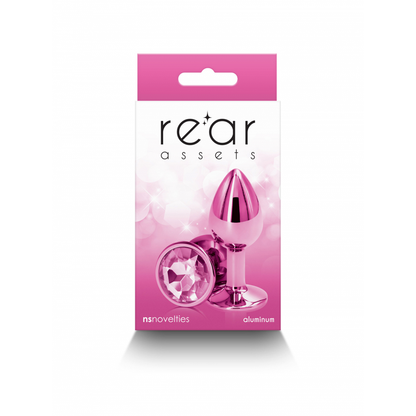 PLUG ANAL BIJOUX ALUMINIUM CHROMÉ ROSE TAILLE S