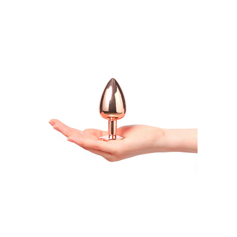 NOVQ GIRL sextoys : plug anal rose gold taille L