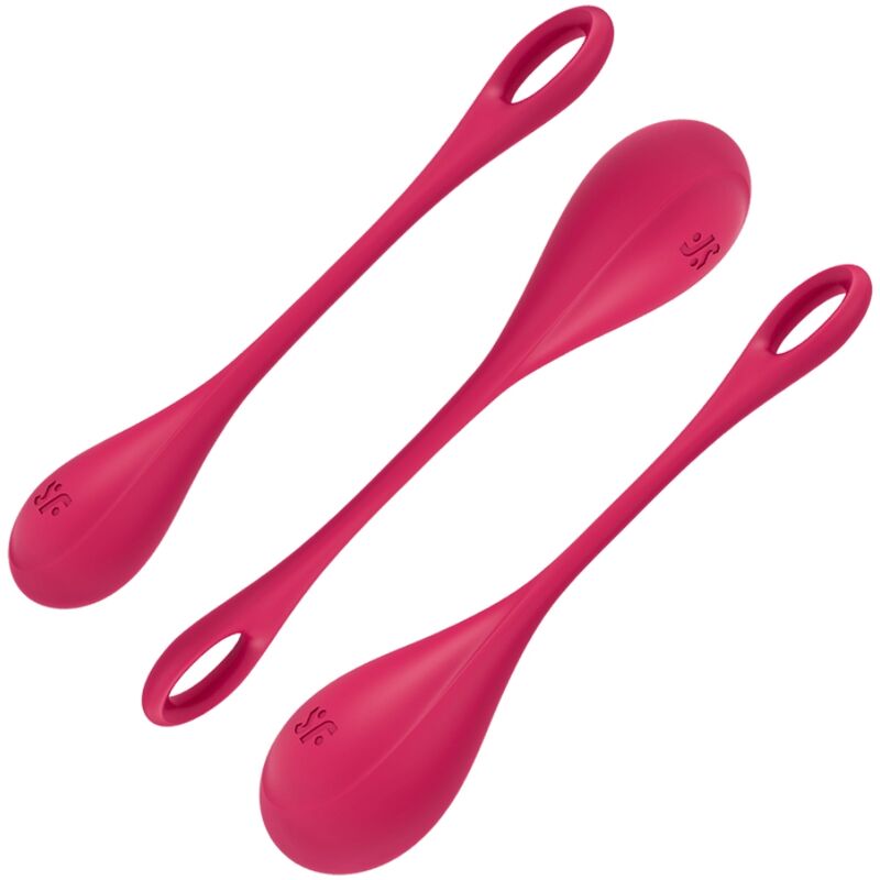 NOVA GIRL sextoys : lot de 3 boulets de Geisha Yoni Power 1 rouge Satisfyer