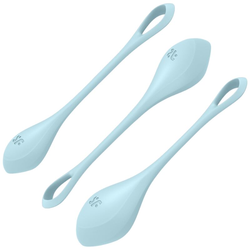 NOVA GIRL sextoys : lot de 3 boules de Geisha yoni power 2 bleu Satisfyer