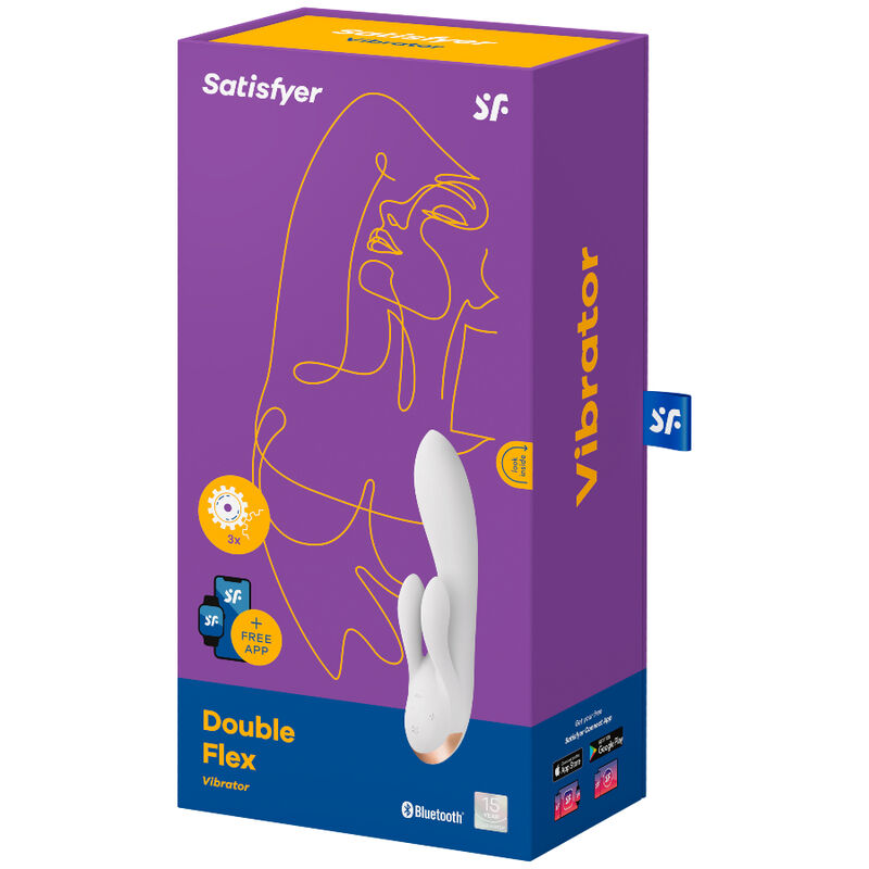 NOVA GIRL sextoys : vibromasseur double flex connecté blanc Satisfyer