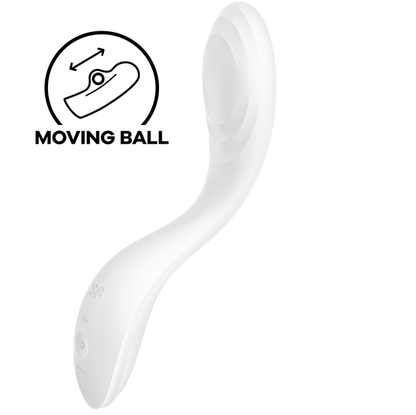 NOVQ GIRL sextoys : vibromasseur Rrrolling Pleasure Blanc Satisfyer