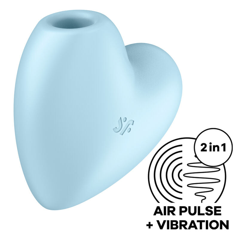 NOVA GIRL sextoys : stimulateur clitoridien Cutie heart air pulsé bleu Satisfyer