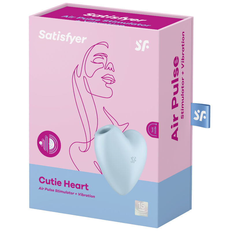 NOVA GIRL sextoys : stimulateur clitoridien Cutie heart air pulsé bleu Satisfyer