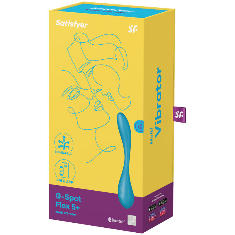 NOVA GIRL sextoys : vibromasseur point G Flex 5 connecté bleu Satisfyer