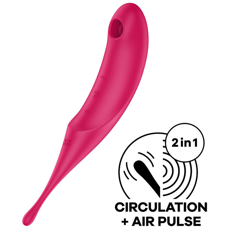 NOVA GIRL sextoys : stimulateur clitoridien Twirling Pro air pulsé rouge Satisfyer