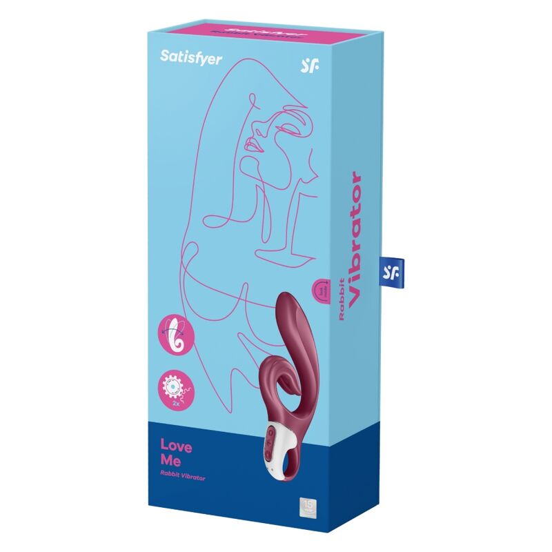 NOVA GIRL sextoys : vibromasseur love me rabbit rouge connecté Satosfyer