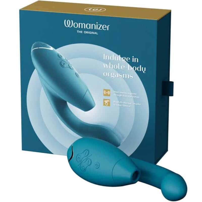 NOVA GIRL sextoys : vibromasseur duo 2 bleu canard Womanizer