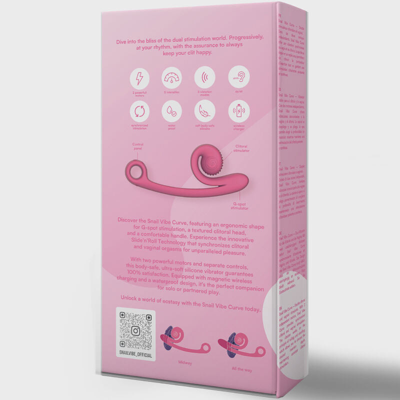 NOVA GIRL sextoys : vibromasseur Snail point G et stimulation clitoridienne rose