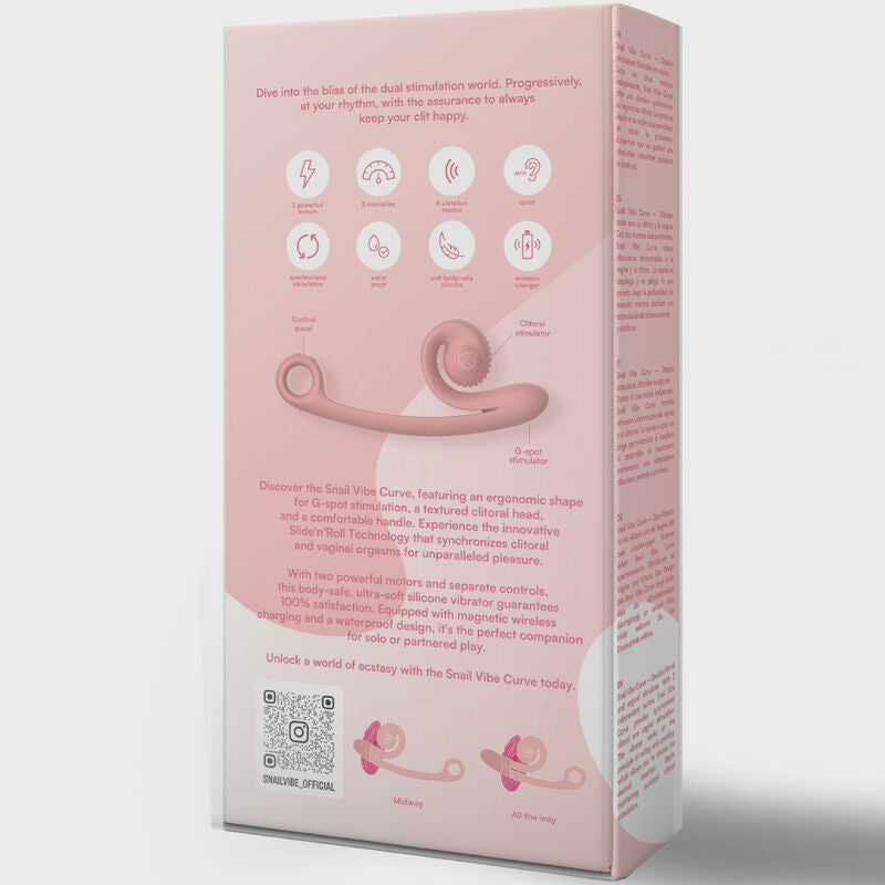 NOVA GIRL sextoys : vibromasseur Snail point G avec stimulation clitoridienne pêche