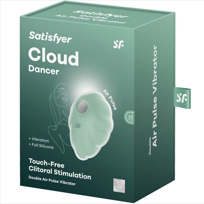 NOVA GIRL sextoys : stimulateur clitoridien Cloud Dancer Air pulsé vert Satisfyer