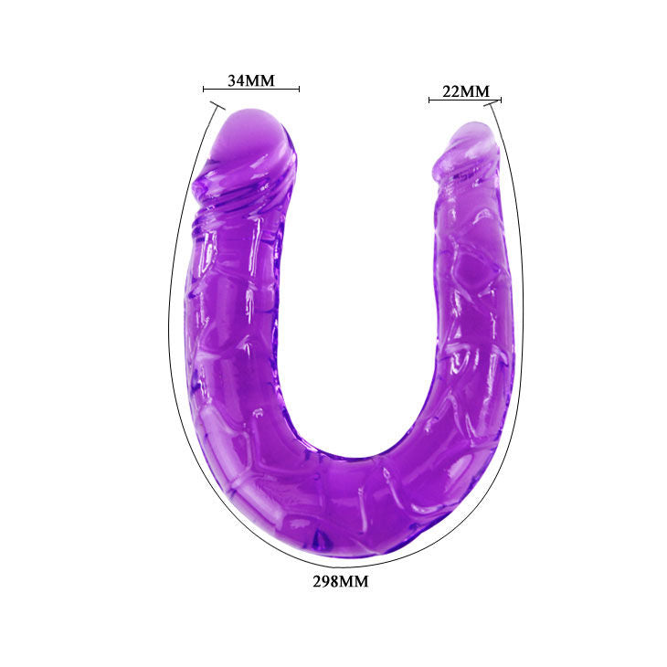 NOVA GIRL SEXTOYS : double gode gélatine 29 cm violet