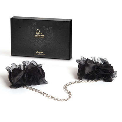 NOVA GIRL sextoys : menottes frou frou organza noires