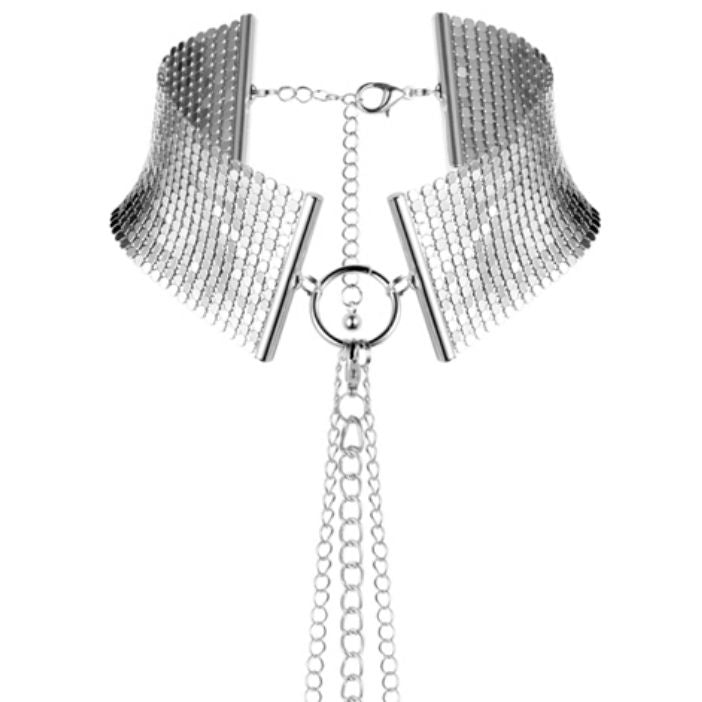 NOVA GIRL sextoys : collier avec bijoux chaîne argent