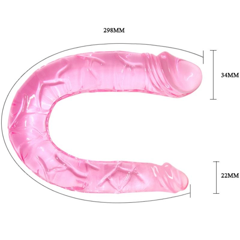 NOVA GIRL SEXTOYS : double gode gélatine 29 cm rose