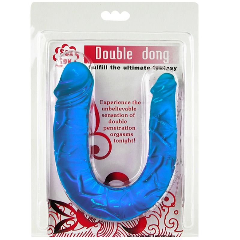 NOVA GIRL SEXTOYS : double gode gélatine 29 cm bleu