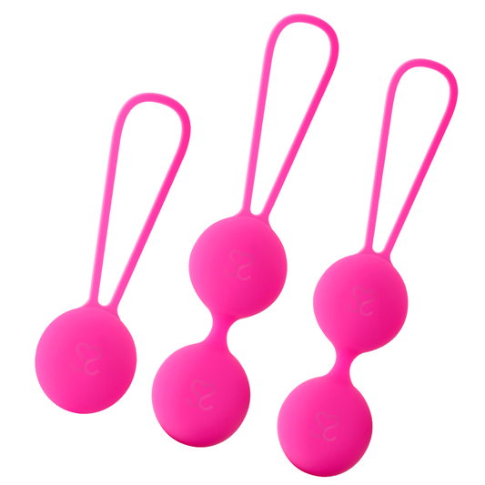 NOVA GIRL sextoys : lot de 3 boules de Kegel 51, 85, 101 G rose