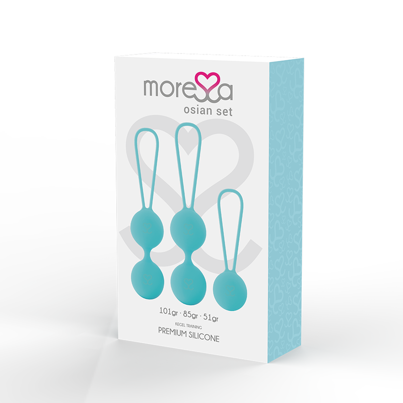 NOVA GIRL sextoys : lot de 3 boules de Kegel 51, 85 et 101 G turquoise