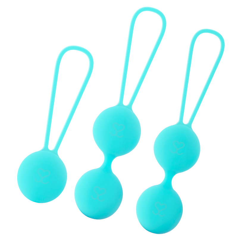 NOVA GIRL sextoys : lot de 3 boules de Kegel 51, 85 et 101 G turquoise